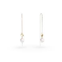 Cercei din aur galben cu perle de cultura de 0.9ct