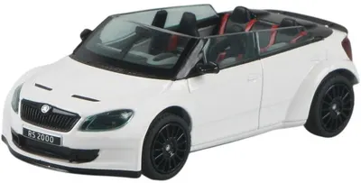 Model de colecție Abrex Modern: Mașini - Skoda Fabia II FL RS2000 Concept (2011) - White