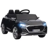AIYAPLAY Mașină Electrică pentru Copii Audi Q8 etron sportback cu Baterie 12V Telecomandă Faruri Claxon și Muzică Negru | Aosom Romania