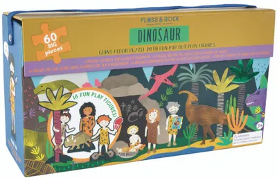 Puzzle pentru copii Floss and Rock - Dino, 60 piese