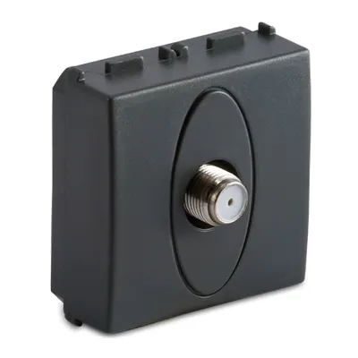 Priza TV coaxiala SAT 75 ohm, 2 module, gri