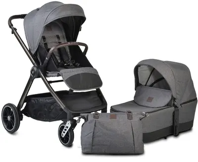 Carucior combinat Cangaroo - Macan 2 in 1, gri