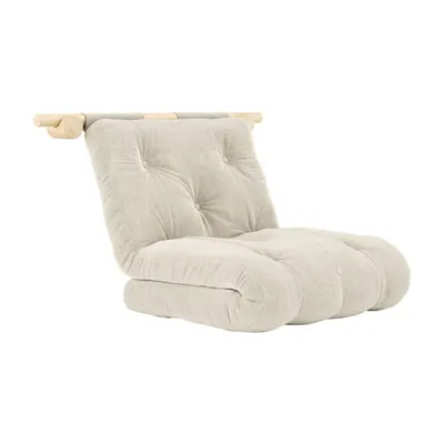 Fotoliu crem cu tapițerie din catifea reiată Hooked – Karup Design