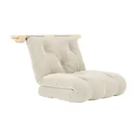 Fotoliu crem cu tapițerie din catifea reiată Hooked – Karup Design