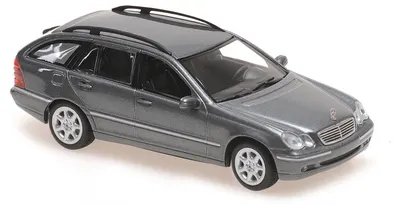 Model de colecție MINICHAMPS Modern: Automobile - Mercedes-Benz C-Class T-Model (S203), 2001, Grey Metallic