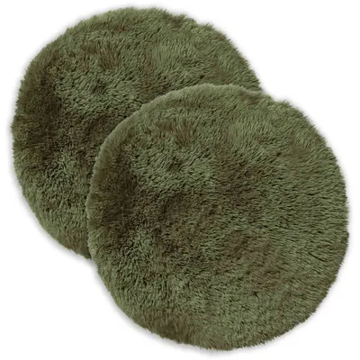 vidaXL Husă pentru pernă 2 pcs HEERLEN Verde Ø 60 cm Fleece PV