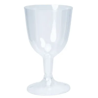 Pahare plastic pentru vin - transparent (set 25 buc) - 6.5x11cm - Default Title