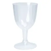 Pahare plastic pentru vin - transparent (set 25 buc) - 6.5x11cm - Default Title