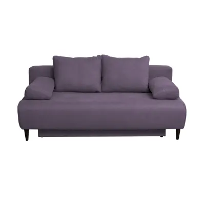 Canapea extensibila MARIA, 3 locuri, cu arcuri si lada depozitare, mov, 195x97x76 cm