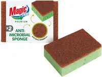 Ciuperci de bucătărie Magic Clean - Premium, Anti Microbial, 2 buc.