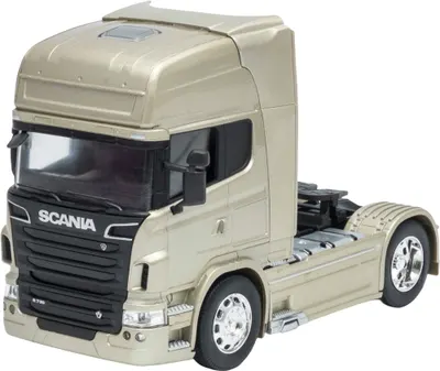 Jucărie din metal Welly - Camion Scania V8 R730, 1:32, argintiu