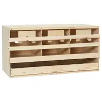 vidaXL Cuibar găini cu 3 compartimente, 72x33x38 cm, lemn masiv pin
