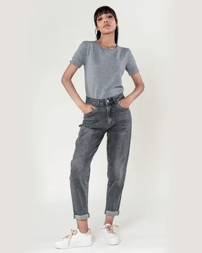 Blugi dama Mom Fit Nina Carter Gri P502-17 M8
