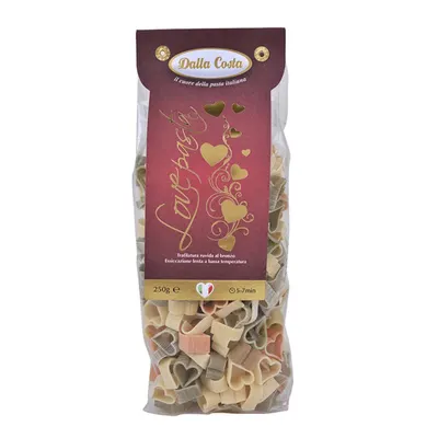 Paste cu rosii si spanac Love, 250g, Dalla Costa
