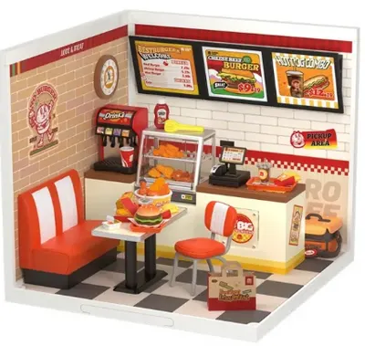 Diorama. Puzzle 3D - Minicasuta - Yum BBurgers
