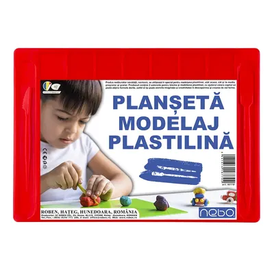 Planseta plastic 28x20cm, pentru modelat plastilina, cu accesorii, Nebo