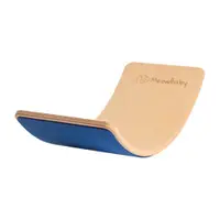 Placă de echilibru albastră/în culoare naturală din lemn de pin 80x30x18 cm Montessori – Meowbaby
