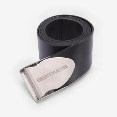 Centură de scufundări din cauciuc cu cataramă americană US inox Negru