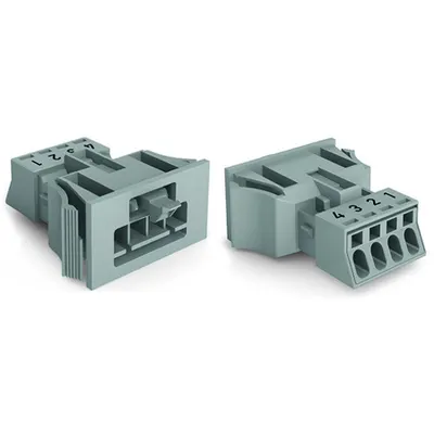 Snap-in plug; 4-pole; Cod. B; 1,50 mm²; pink