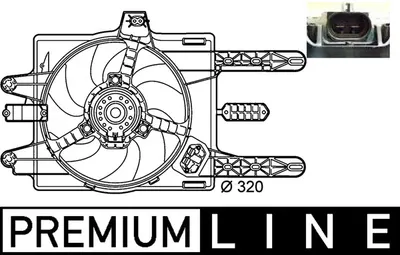 Ventilator radiator (cu carcasa) potrivit FIAT PUNTO; LANCIA Y 1.1 1.2 09.93-09.03