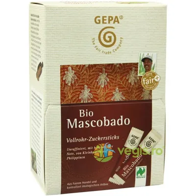 Zahar Integral din Trestie Mascobado Ecologic/Bio 50x3g