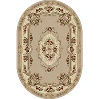 Covor Oval, 60 x 110 cm, Bej, Lotos 575