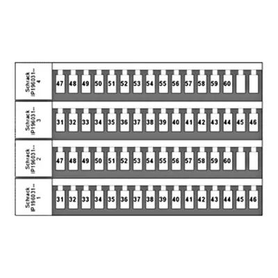 Etichete pentru terminale TB şi ST 2 x 31-60