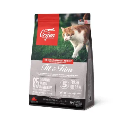 ORIJEN Fit & Trim, Pasăre și Pește, hrană uscată fără cereale pisici, obezitate, 1.8kg 1.8kg