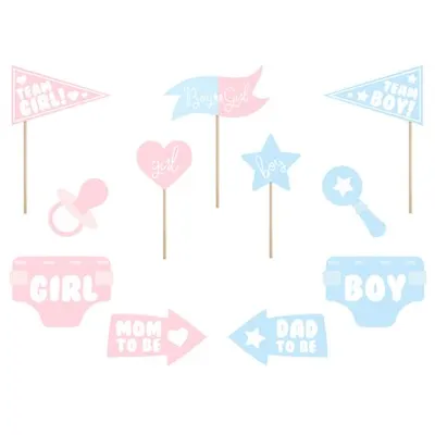 Photo booth gender reveal 11 buc
