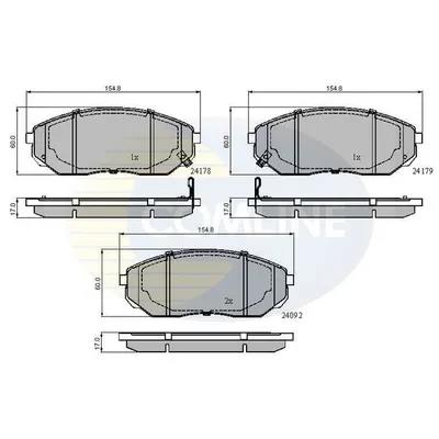 Set placute frana, frana disc COMLINE CBP31178
