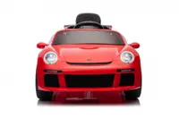 Masinuta electrica pentru copii cu licenta Porsche RUF-CTR3 Rosu 12V,echipare Premium,telecomanda 2,4G,2 motoarex39w,roti EVA,scaun din piele,suspensii,usi cu deschidere,lumini LED,muzica,eleron