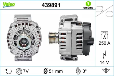 Alternator (14V, 250A) potrivit MERCEDES GLE (C292), GLE (W166), GLS (X166) 3.0D 03.15-10.19
