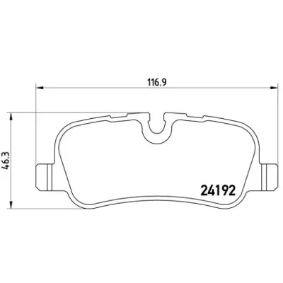 Set placute frana, frana disc BREMBO P 44 013