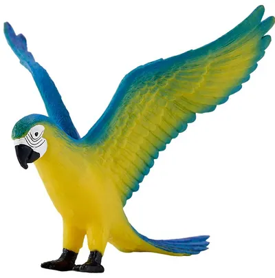 Figurină Mojo Animal Planet - Papagal Ara, albastru-galben