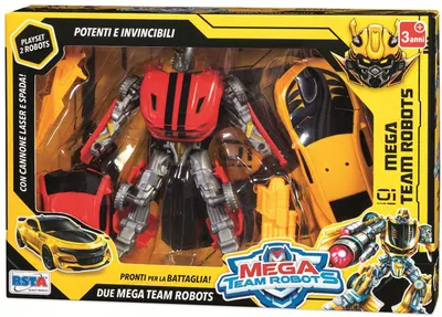 Set de joacă RS Toys Mega Team Robots - Set 2, mașini transformatoare