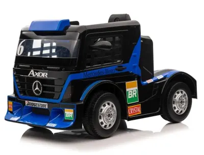 Camion electric pentru copii, Mercedes-Benz Axor 90W 12V PREMIUM, culoare Navy blue