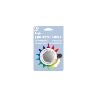 Clopotel cu lumini LED multicolore pentru bicicleta, argintiu