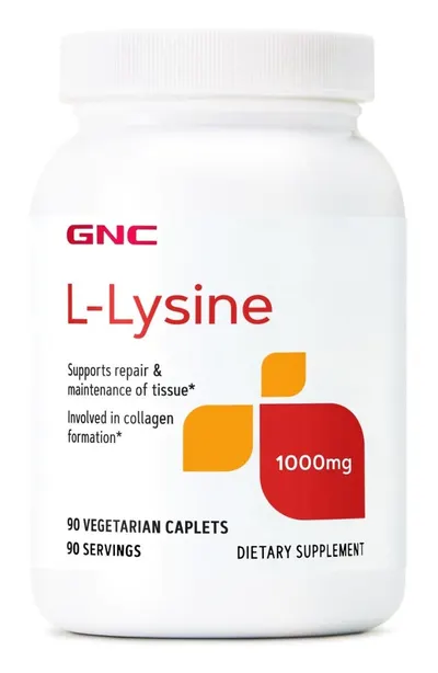 L-Lysine 1000mg, 90 capsule vegetale, GNC