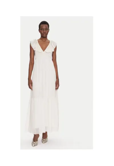 Rochie de vara - bej - 70% viscoza - 30% matase