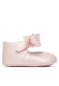 Balerini fete - velcro - roz - piele ecologica
