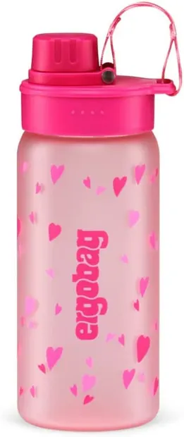 Sticlă de apă Ergobag Tritan - Inimi, 550 ml