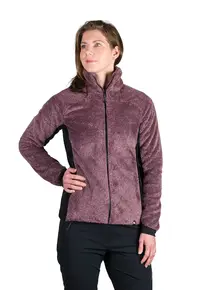 Jacheta din fleece cu fermoar si buzunare cu fermoar - pentru drumetii Melisa - Violet -