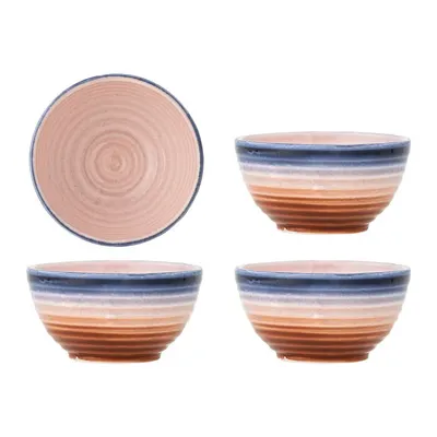 Boluri mici albastre/portocalii 4 buc. din ceramică 110 ml Tatum – Bloomingville