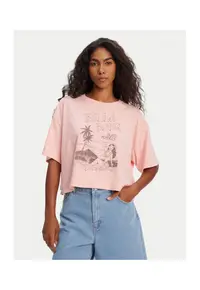Tricou dama EBJZT00427 - Bumbac - Corai - Coral