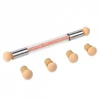 Pensula unghii cu burete pentru Ombre Baby Boomer + 4 rezerve, Nail Art Tool, Orange