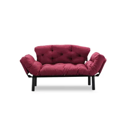 Canapea extensibila NITTA, 2 locuri, bordo, 155x70x80 cm