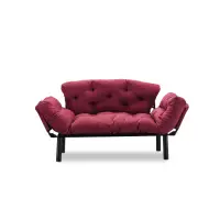 Canapea extensibila NITTA, 2 locuri, bordo, 155x70x80 cm
