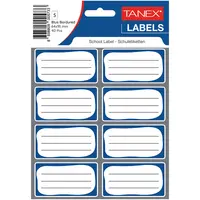 Etichete scolare autoadezive, 40buc/set, Tanex, albastru