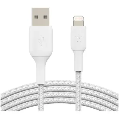 Cablu de date Belkin CAA002BT3MWH, Lightning, 3m