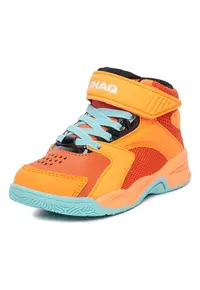 Pantofi sport copii - velcro - portocaliu - tesatura